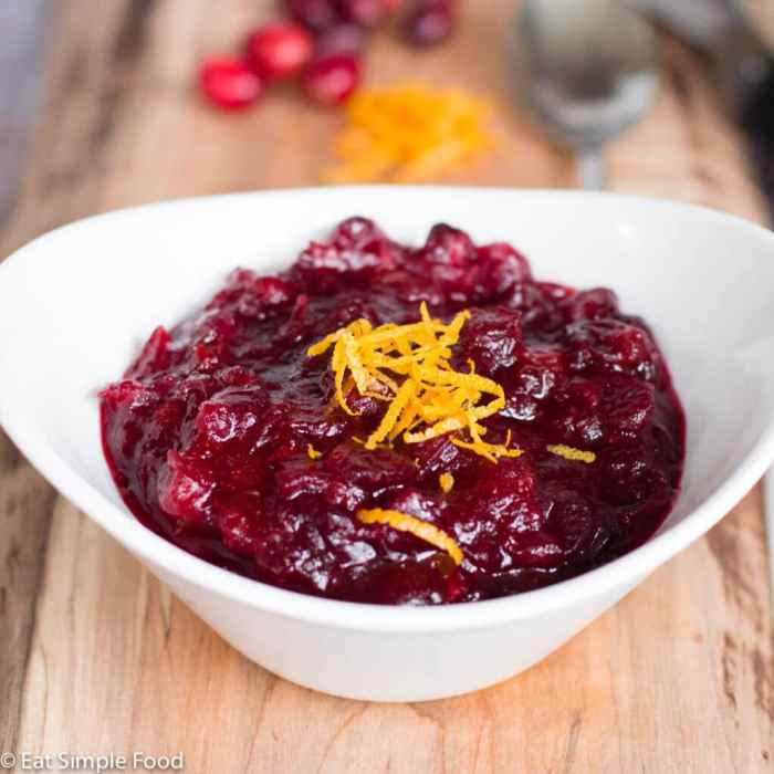 Fresh cranberry sauce with orange recipe