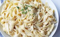 Fettuccine alfredo sauce recipe with egg