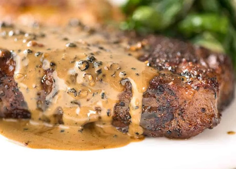 Easy peppercorn sauce recipe for steak